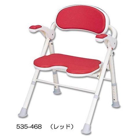 アロン化成 安寿 折りたたみシャワーベンチ TU 座面U型 介護用品 風呂 