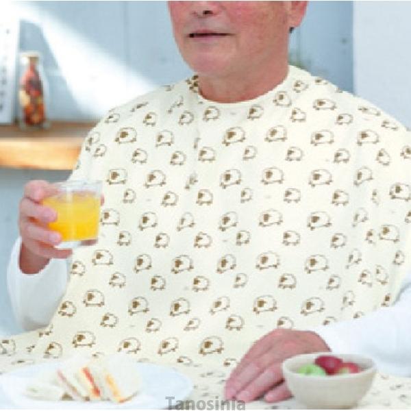 介護用エプロン 食事用 長持ちする大きなお食事エプロン 食事用