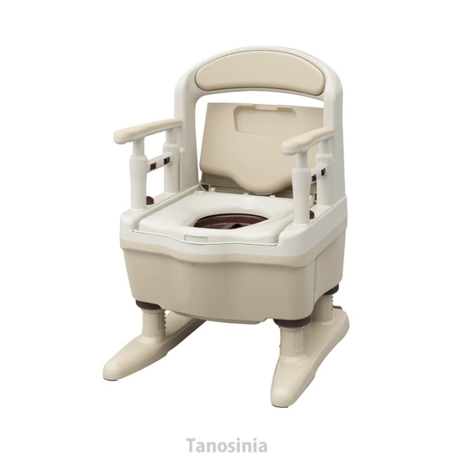 ポータブルトイレジャスピタ 標準便座 533-900 アロン化成 k24-1樹脂製 ポータブルトイレ プラスチック 排泄_3