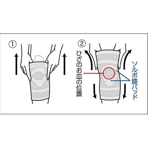 ソルボ楽らくひざガード レギュラー丈 1枚入 片足分 左右兼用 男女兼用 三進興産｜tanosinia｜03