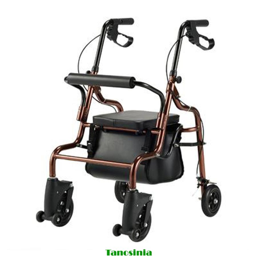 スルーン歩行車　コエル シルバーカー マキテック 介護用品 折りたたみ キャスター 座面 大型バッグ_2
