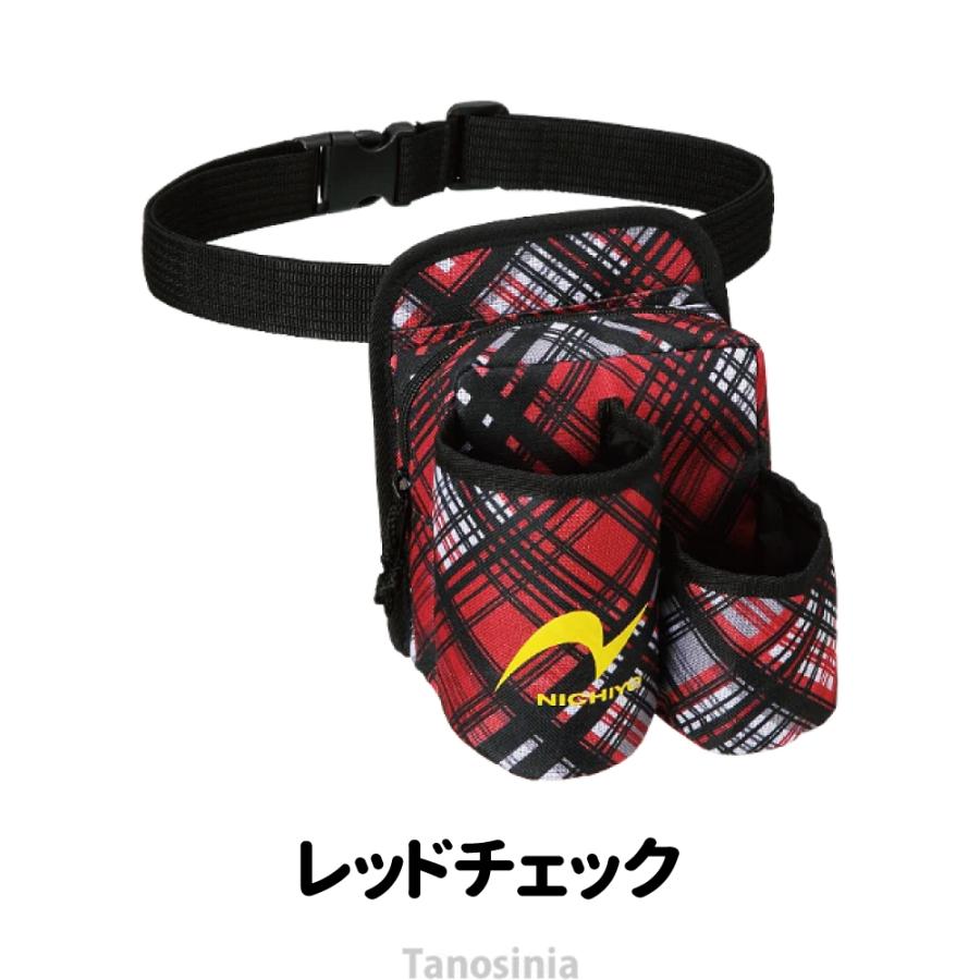 BURBERRY GOLF レッド チェック柄 ウエストポーチ ゴルフグッズ ニチヨー（NICHIYO） グラウンドゴルフ用品 グランドゴルフ 道具