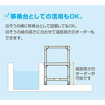 （法人あて大幅割引）シャワーチェア 介護用品 風呂椅子 シャワーいす F型 大 CAA-0201 矢崎化工｜tanosinia｜03