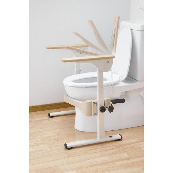 トイレ用手すり 洋式トイレ用フレームS はねあげR2 プラスチック