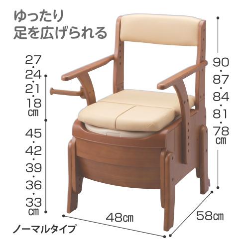 ポータブルトイレ 家具調トイレセレクトR 自動ラップタイプ ノーマル
