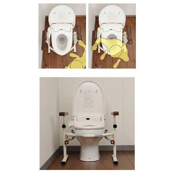 介護用品 洋式トイレ用スライド手すり ステンレス PN-L53001 トイレ用
