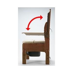 木製トイレ きらくコンパクト ? 肘掛跳ね上げ / 18560 やわらか便座 