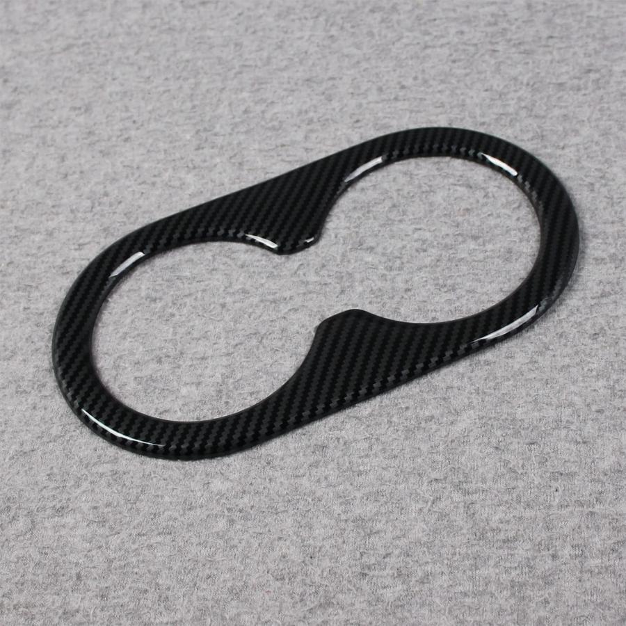 ストア通販 RQING for Ford F-150 2021 2022 2023 F 150 Interior Rear Seat Cup Holder Cover Trim Carbon Fiber Patternの場合