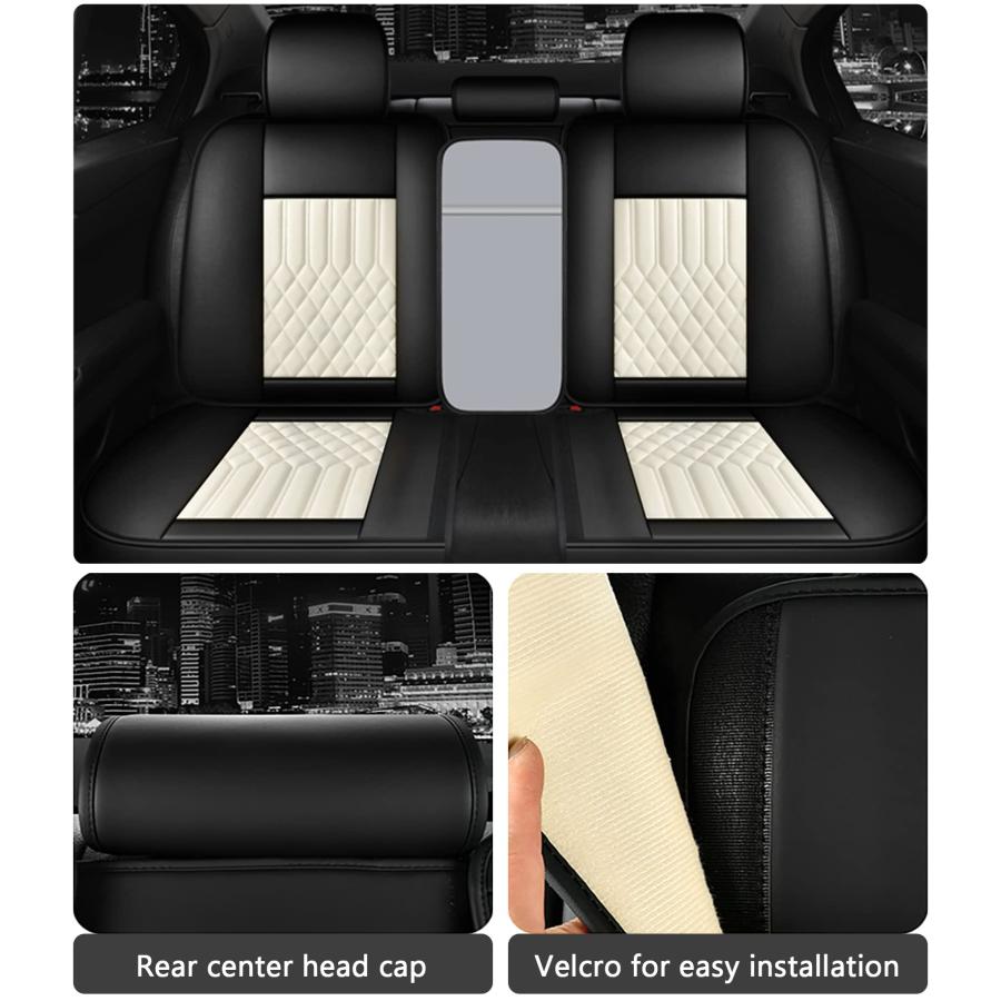 【新品非売品】 TIANDU Universal Car Seat Cover Full Set、防水・耐摩耗性スプリットベンチプロテクターデザイン、Car Interior Seat Cover、ほとんどのセダン、SUVに適し