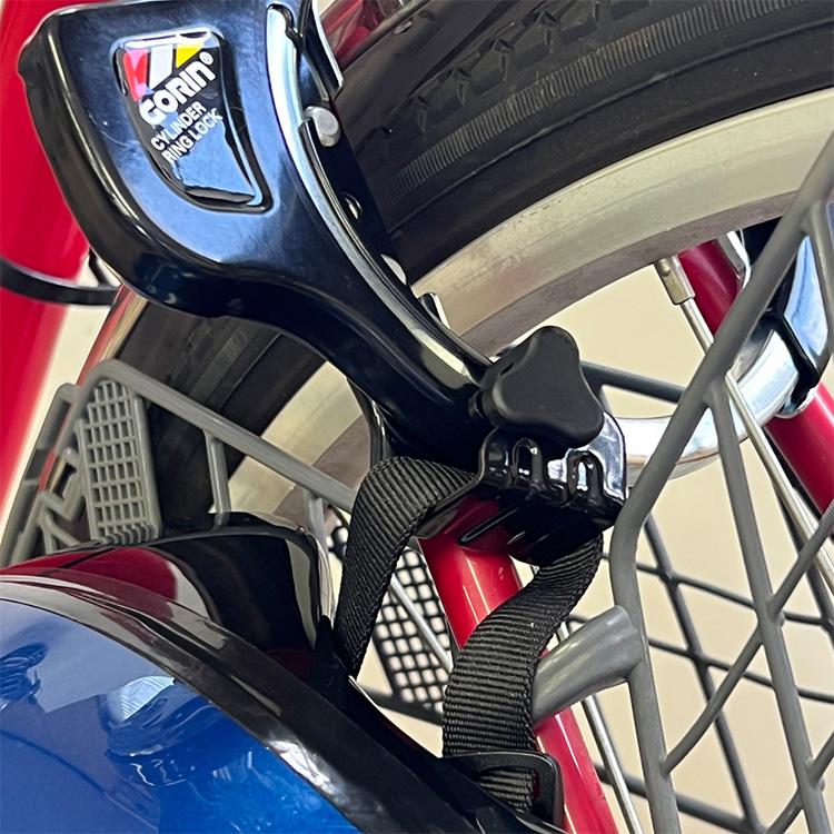 シリンダー式ヘルメットロックリング錠 GR750HL-KV ブラック 自転車の