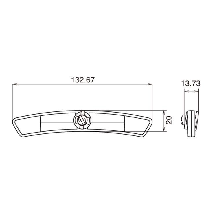 ホイールリフレクター バラ RR-550-WUW 1個のみ クリア JIS規格適合品