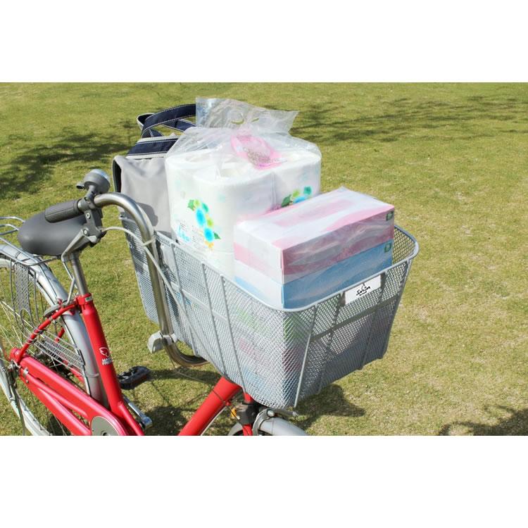 自転車お買い物がはかどる前後バスケット付 大型自転車用バスケット スーパーか〜ご 前後兼用 FRB-33 後ろカゴ