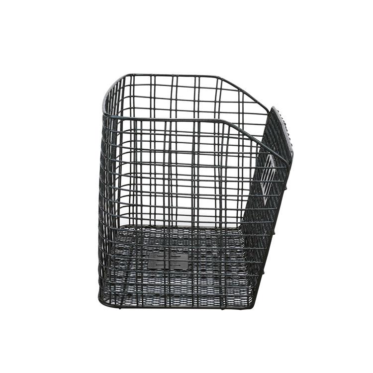 自転車用前かご 底デカーゴ ダークグレー ブラックメタル GH-C430