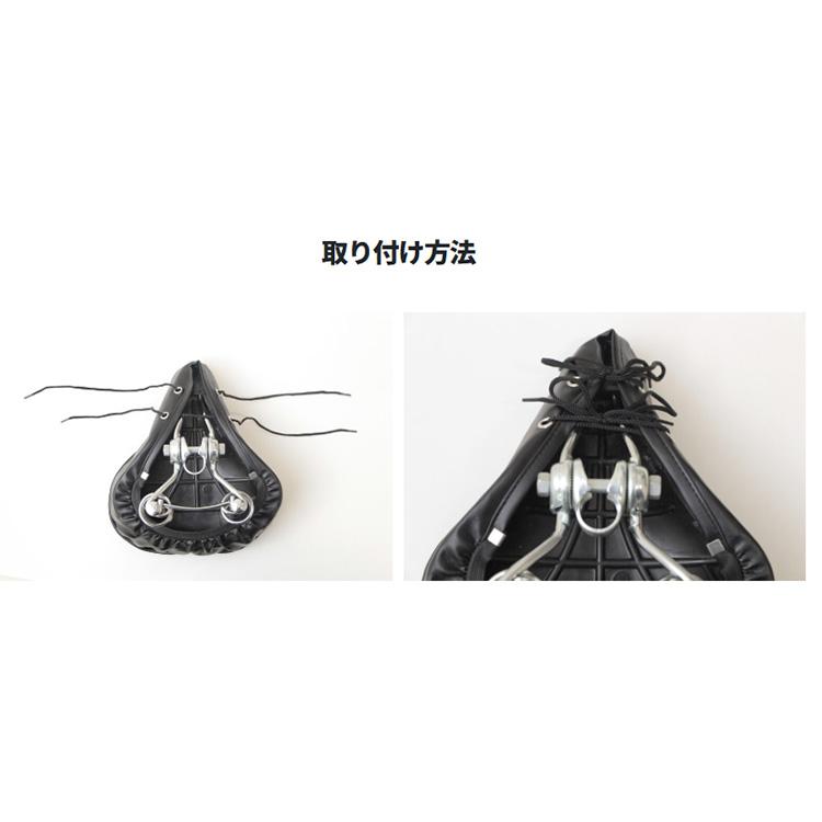 ギュットミニDX用自転車サドルカバーhandmade 黒生地にまるまる ギュットミニDX用自転車サドルカバーhandmade 黒生地にまるまる