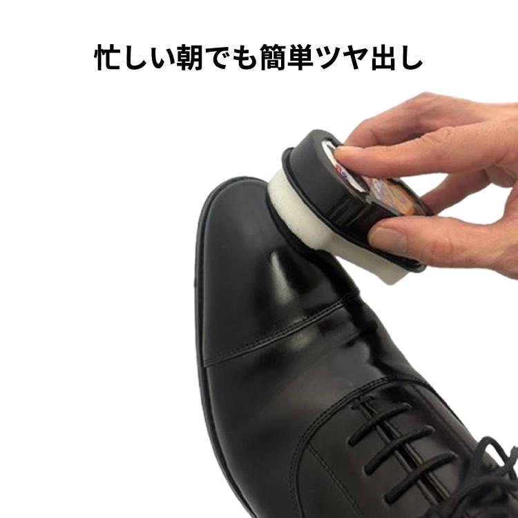 靴みがき スポンジ お出かけ前に 簡単靴磨き 両面使用 ツヤだし 革靴