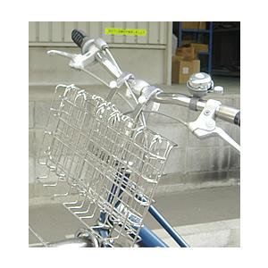 自転車 前カゴ 折畳み式前カゴ フロントバスケット SOT-20 鉄 シルバー