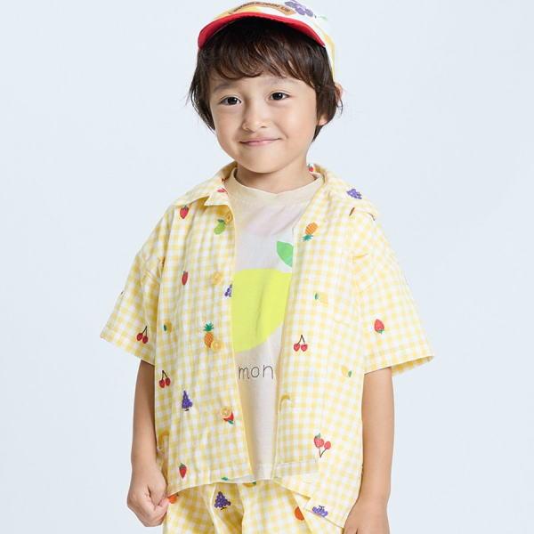 【セール/30%OFF】25'夏新作 BIT'Z ビッツ フルーツとベジタブル切り絵ptTシャツ b207025 半袖Tシャツ 半そで ベビー キッズ 子ども服 | BIT'Z | 01