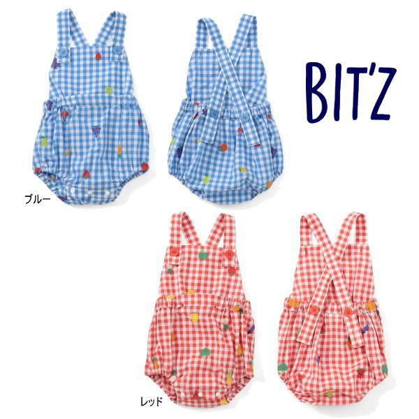 【セール/30%OFF】25'夏新作 BIT'Z ビッツ フルーツとベジタブル刺繍柄チェック2WAYブルマ b239015 ベビー キッズ 子ども服 | BIT'Z