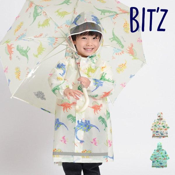 【セール/10%OFF】26'春新作 BIT'Z ビッツ クレヨンお絵描き恐竜柄レインコート B163016 雨具 カッパ ベビー キッズ 子ども服 | BIT'Z