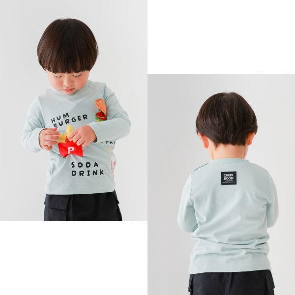 【セール/10%OFF】26'春新作 CHEEK ROOM チークルーム バーガーセットロンT 460210 長袖Tシャツ 長そで 男の子 女の子 ベビー キッズ 子供服 | CHEEK ROOM | 03