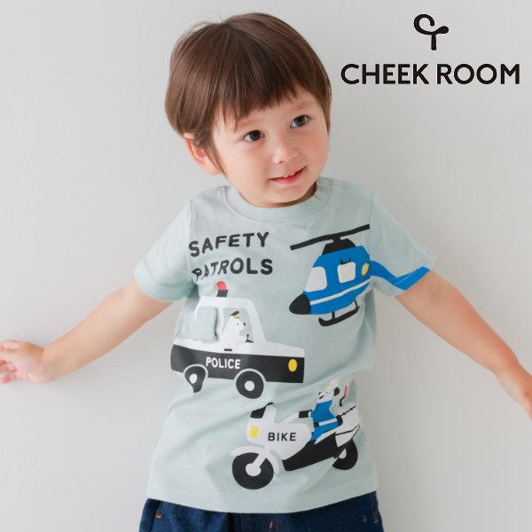 【セール/10%OFF】26'春新作 CHEEK ROOM チークルーム パトロールTシャツ 460101 半袖 半そで 男の子 女の子 ベビー キッズ 子供服 | CHEEK ROOM