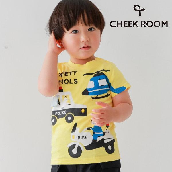 【セール/10%OFF】26'春新作 CHEEK ROOM チークルーム パトロールTシャツ 460101 半袖 半そで 男の子 女の子 ベビー キッズ 子供服 | CHEEK ROOM