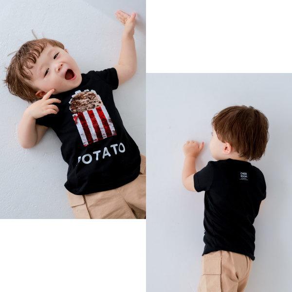【セール/10%OFF】26'夏新作 CHEEK ROOM チークルーム ポテトスパンコールTシャツ 460161 半袖 半そで 男の子 女の子 ベビー キッズ 子供服 | CHEEK ROOM | 02
