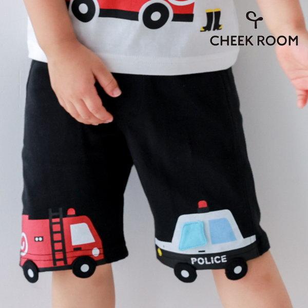 【セール/10%OFF】26'夏新作 CHEEK ROOM チークルーム 働く車ハーフパンツ 461034 男の子 女の子 ベビー キッズ 子供服 | CHEEK ROOM