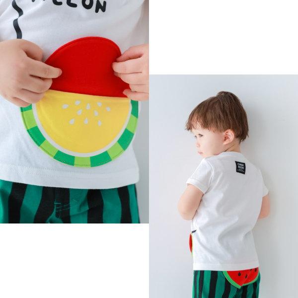 【セール/10%OFF】26'夏新作 CHEEK ROOM チークルーム すいかポシェットTシャツ 460136 半袖 半そで 男の子 女の子 ベビー キッズ 子供服 | CHEEK ROOM | 02