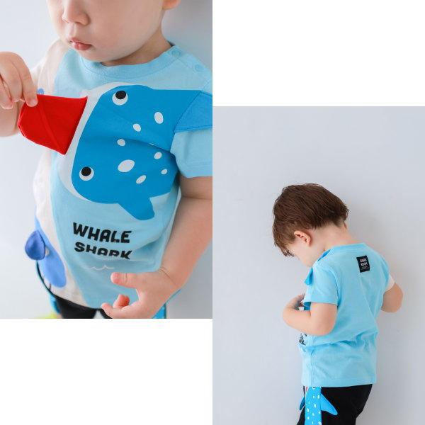 【セール/10%OFF】26'夏新作 CHEEK ROOM チークルーム くじらとさめTシャツ 460142 半袖 半そで 男の子 女の子 ベビー キッズ 子供服 | CHEEK ROOM | 02