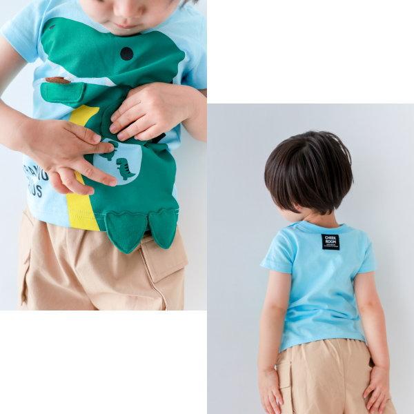 【セール/10%OFF】26'夏新作 CHEEK ROOM チークルーム 恐竜の足Tシャツ 460147 半袖 半そで 男の子 女の子 ベビー キッズ 子供服 | CHEEK ROOM | 02