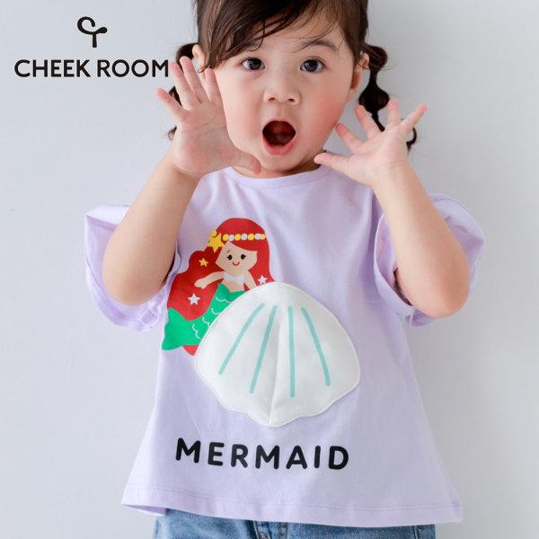 【セール/10%OFF】26'夏新作 CHEEK ROOM チークルーム マーメイドTシャツ 460154 半袖 半そで 女の子 ガール ベビー キッズ 子供服 | CHEEK ROOM