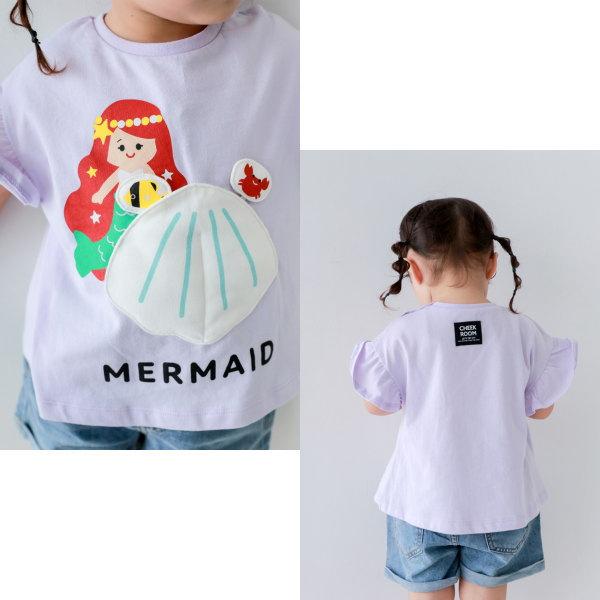 【セール/10%OFF】26'夏新作 CHEEK ROOM チークルーム マーメイドTシャツ 460154 半袖 半そで 女の子 ガール ベビー キッズ 子供服 | CHEEK ROOM | 02