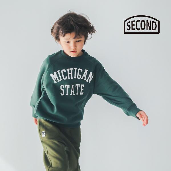 【セール/30%OFF】23'秋冬新作 JEANS-b ジーンズベー MICHIGANカレッジトレーナー 長袖 キッズ 子ども服 ジュニアJr | Jeans-b