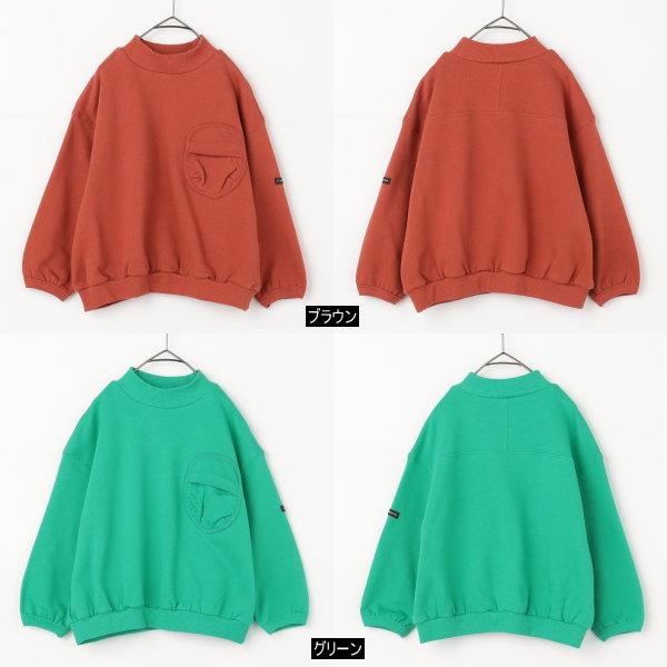 【セール/30%OFF】25'秋冬新作 p.premier ピードットプルミエ 裏起毛モックネックポケットトレーナー p511055 長袖 長そで ベビー キッズ 子ども服 | p.premier | 01