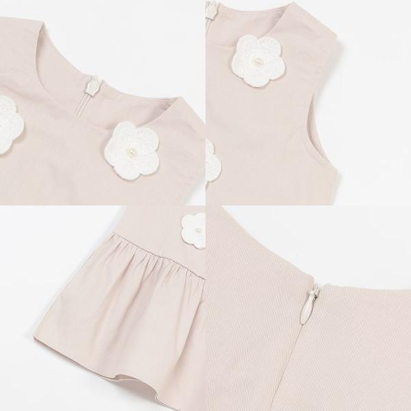 【セール/10%OFF】24'春新作 petit main プティマイン 花モチーフワンピース 9641312 ベビー キッズ 子供服 メール便送料無料｜tanpopokids｜02