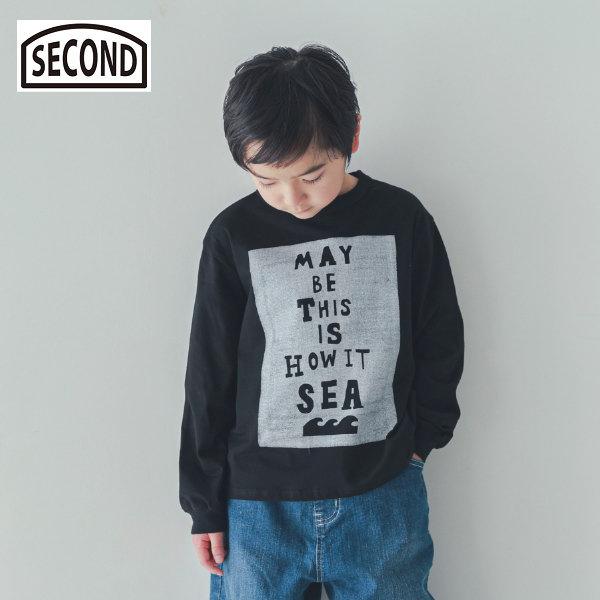 【セール/30%OFF】25'秋新作 SECOND セカンド SEAボックスロゴロンT 850265 長袖Tシャツ 長そで キッズ 子ども服 ジュニアJr | Jeans-b 2nd