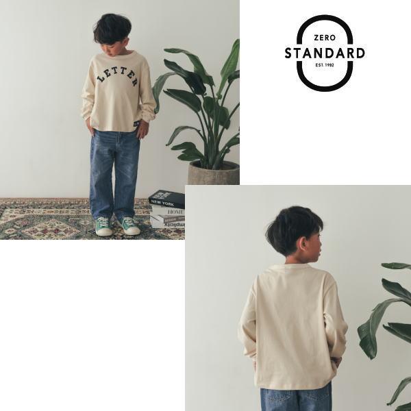 【セール/20%OFF】25'春新作 ZERO STANDARD ゼロスタンダード LETTERロンT 150201 長袖Tシャツ 長そで キッズ 子ども服 ジュニアJr | Jeans-b | 02