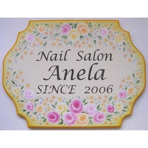 手作り トールペイント No 75 花 おしゃれ 看板 おしゃれ 住宅設備 表札 新築祝い 75 手作り工房たんぽぽ