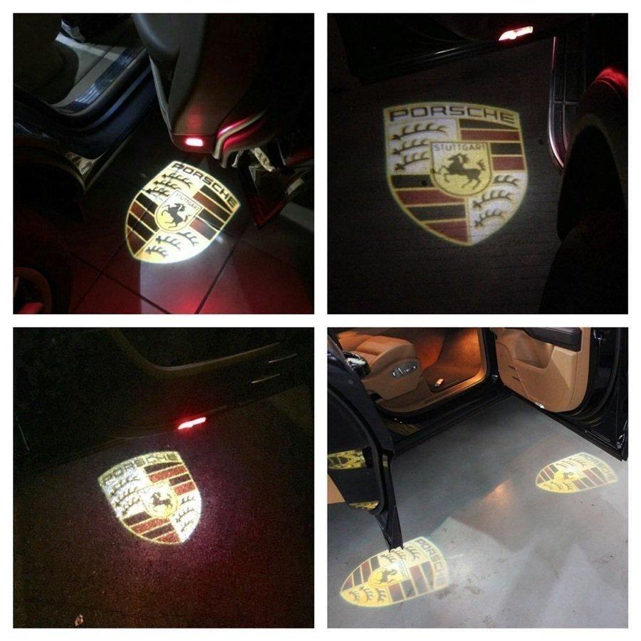 Porsche ポルシェ LED ロゴ プロジェクター ドア カーテシ ランプ 971 パナメーラ 2016 マーク ロゴ エンブレム