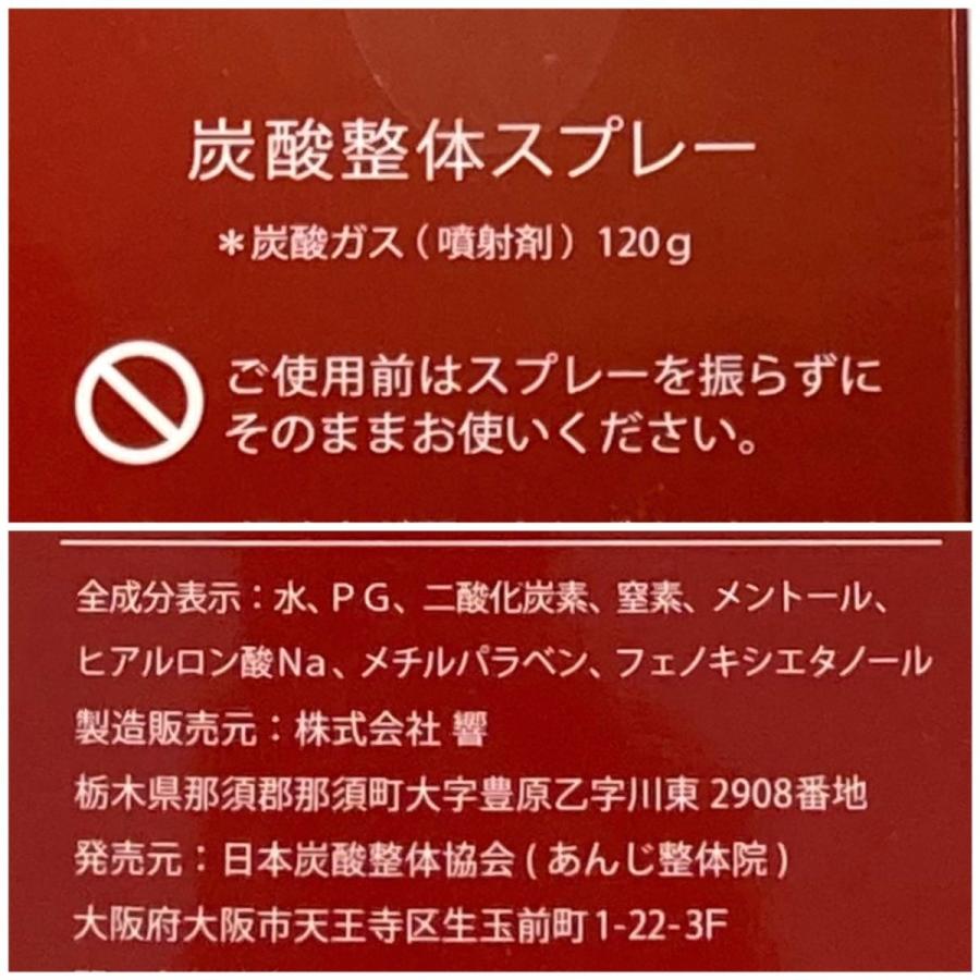 炭酸 スプレー 炭酸整体スプレー（RED) 2本セット 高濃度 ミスト 化粧