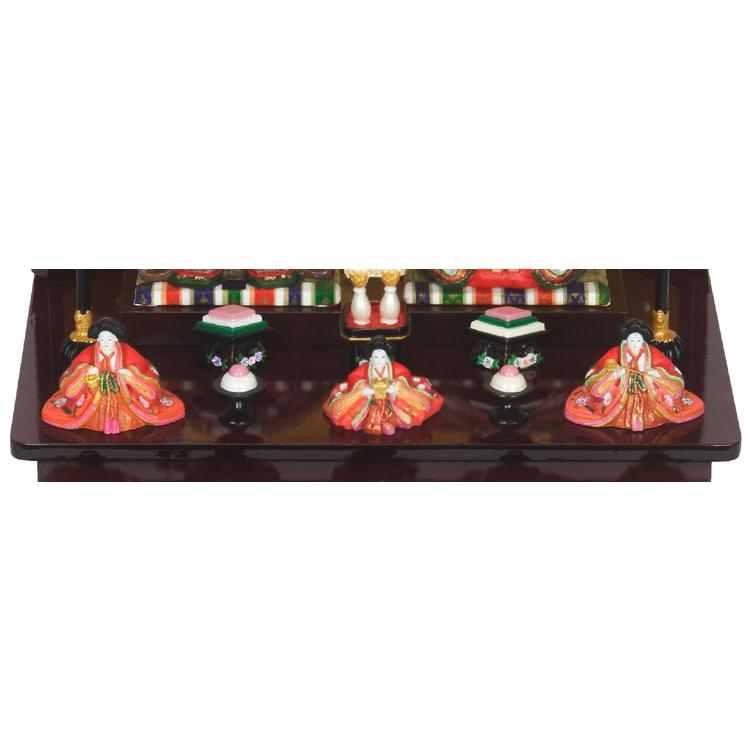 雛人形 コンパクト 若菜木製七段飾り(黒) ひな人形 お雛様 収納 初節句