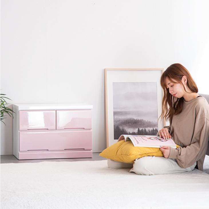 チェスト おしゃれ 白 完成品 北欧 タンス 衣装ケース 衣類収納 60cm 2