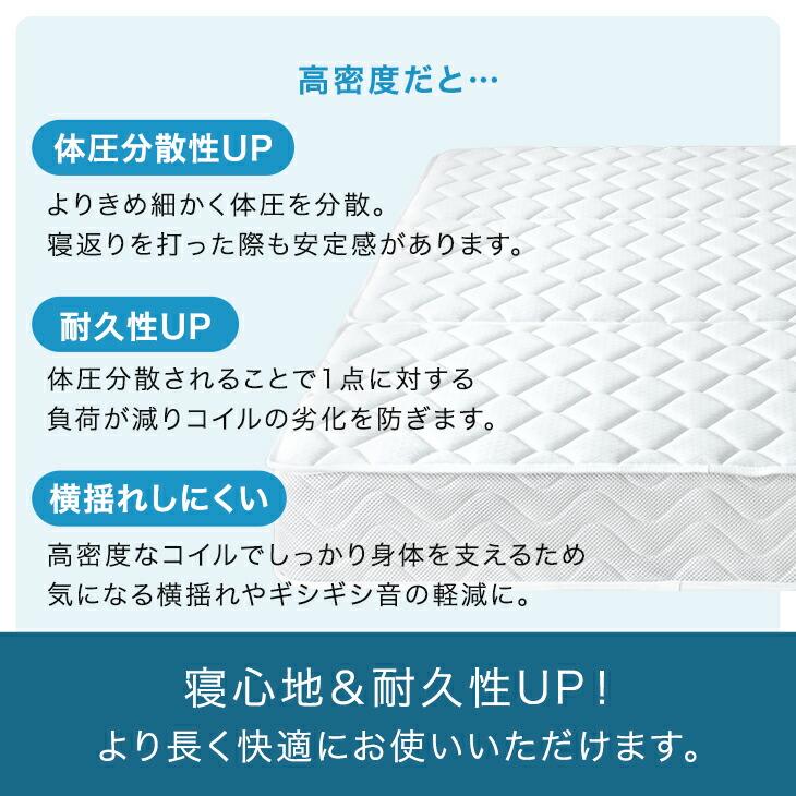 18日+5% マットレス 三つ折り ダブル 折りたたみ 圧縮 高反発 ボンネルコイル ウレタン 折りたたみマットレス スプリングマット 05190006 | タンスのゲン | 06