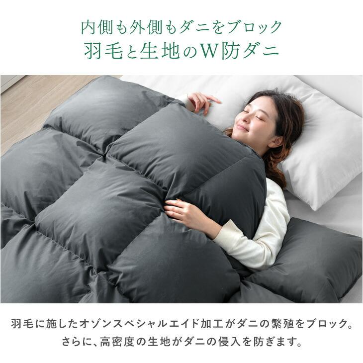 タンスのゲン 羽毛布団 クイーン ロング 洗える 掛け布団 暖かい 羽毛