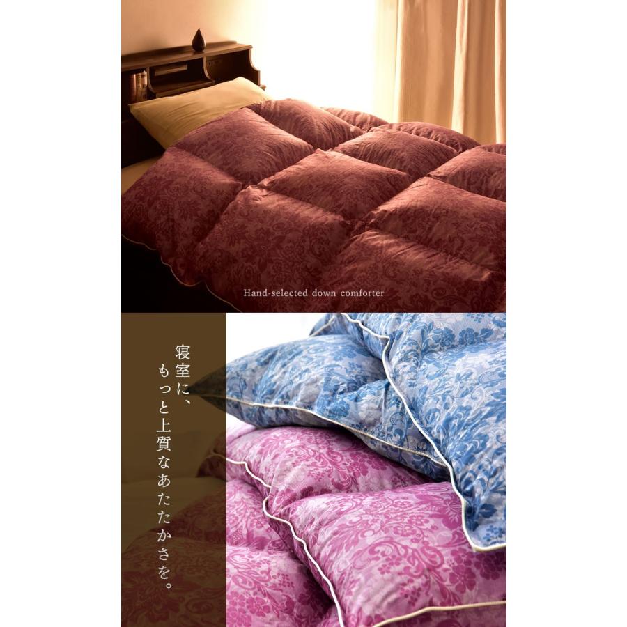 タンスのゲン 羽毛布団 シングル ロング ホワイト マザー グース