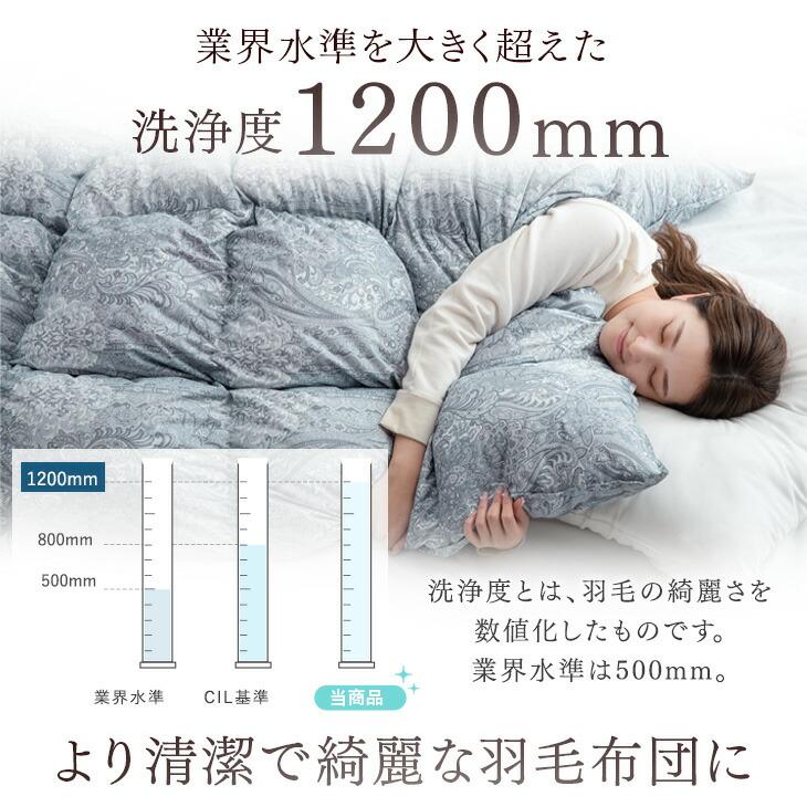 タンスのゲン 25日正午〜+3% 羽毛布団 クイーン 洗える 掛け布団 日本