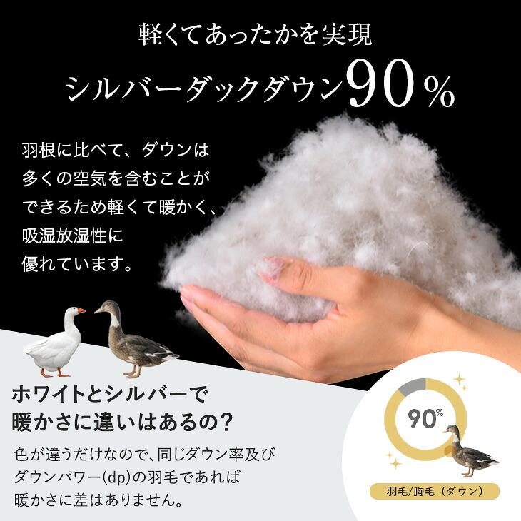 タンスのゲン 羽毛布団 シングル ロング 柄任せ 洗える 掛け布団 日本