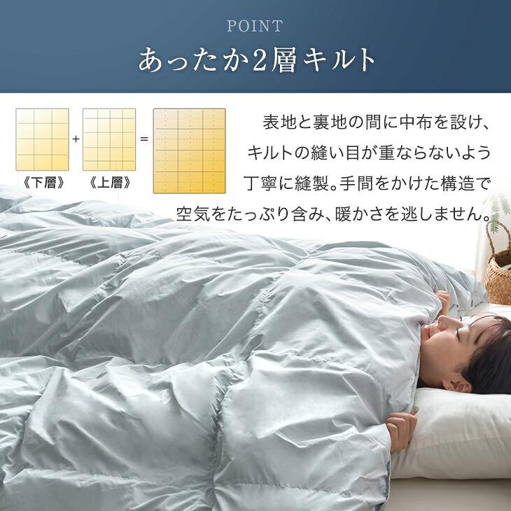 タンスのゲン 11日+4% 掛け布団 シングル ロング 人工羽毛 ＋ 天然羽毛