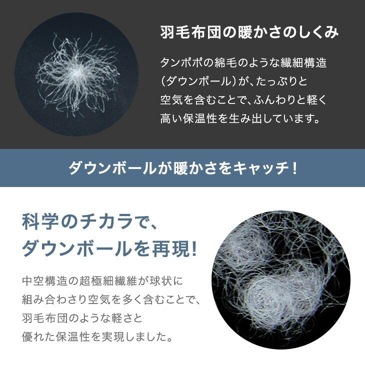 タンスのゲン 11日+4% 掛け布団 シングル ロング 人工羽毛 ＋ 天然羽毛